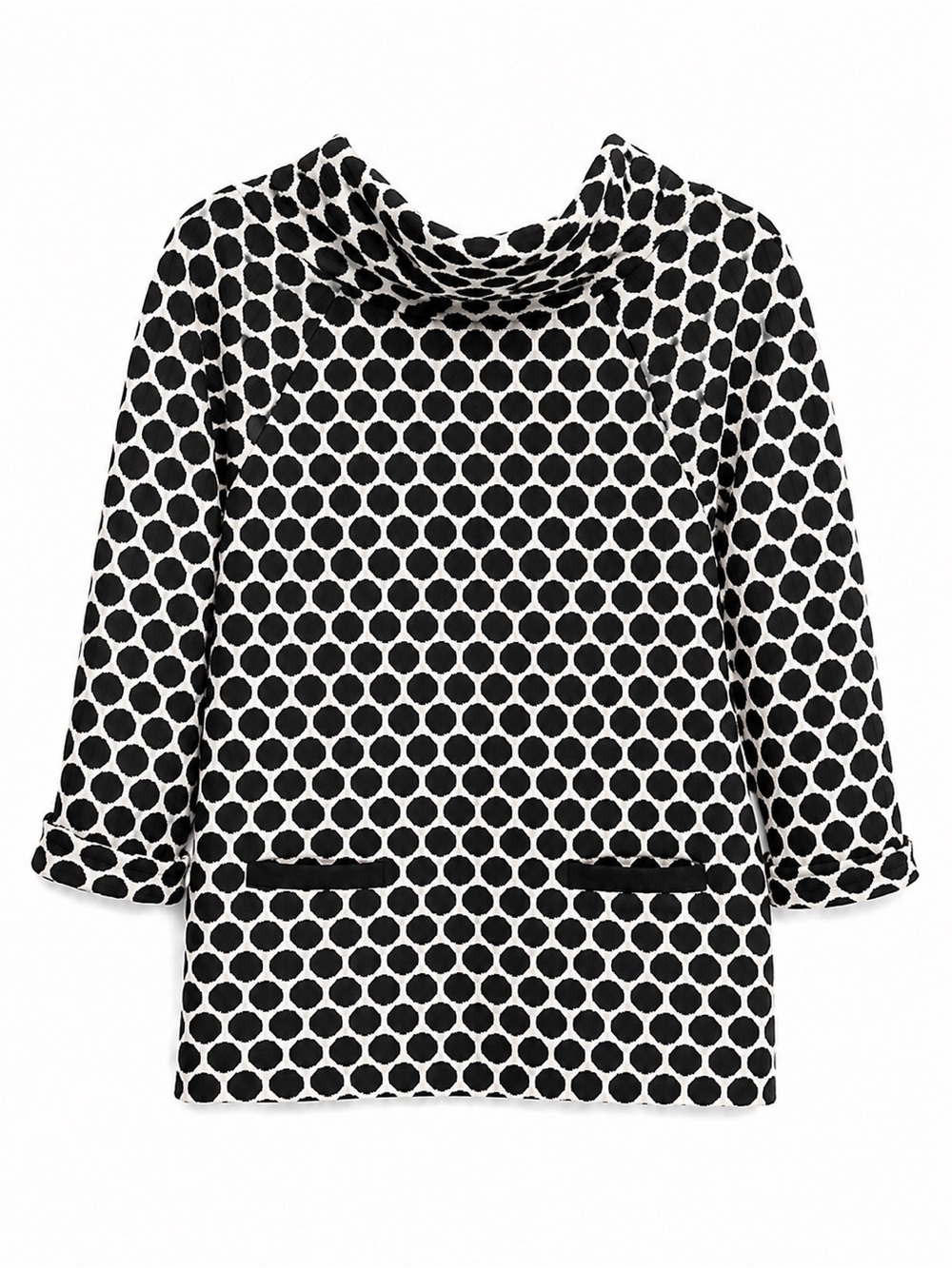 Boden Black and White Polka Dot Tunic